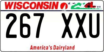 WI license plate 267XXU