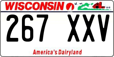 WI license plate 267XXV