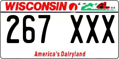 WI license plate 267XXX