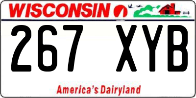 WI license plate 267XYB