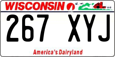 WI license plate 267XYJ