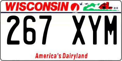 WI license plate 267XYM