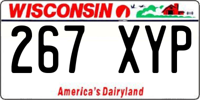 WI license plate 267XYP