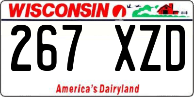 WI license plate 267XZD