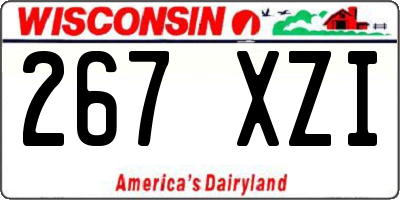 WI license plate 267XZI