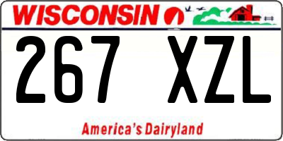WI license plate 267XZL