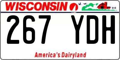 WI license plate 267YDH