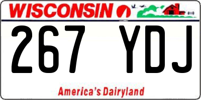 WI license plate 267YDJ