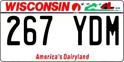 WI license plate 267YDM