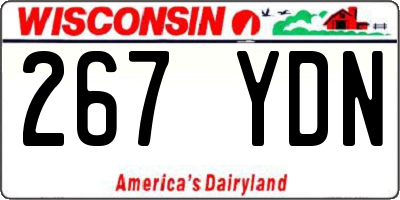 WI license plate 267YDN