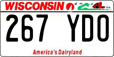 WI license plate 267YDO