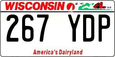 WI license plate 267YDP