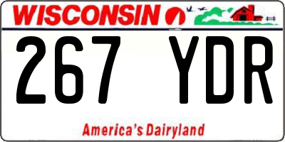 WI license plate 267YDR