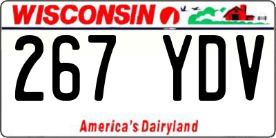 WI license plate 267YDV