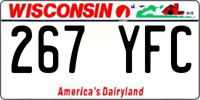 WI license plate 267YFC