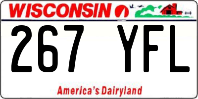 WI license plate 267YFL