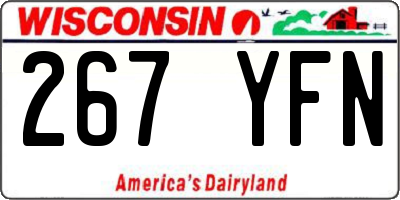 WI license plate 267YFN