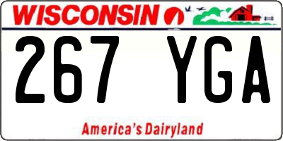WI license plate 267YGA