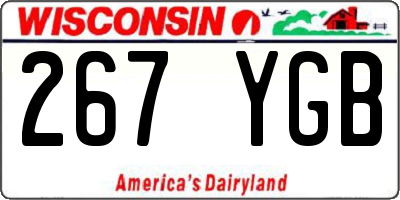 WI license plate 267YGB