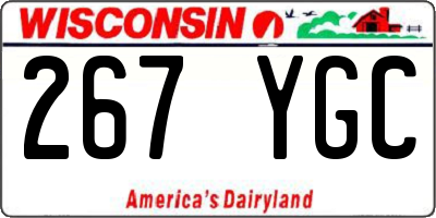 WI license plate 267YGC