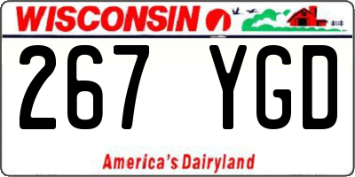 WI license plate 267YGD