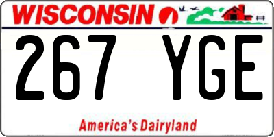 WI license plate 267YGE