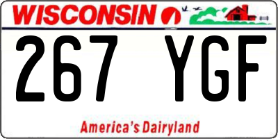 WI license plate 267YGF