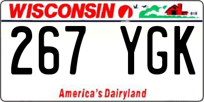 WI license plate 267YGK