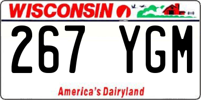 WI license plate 267YGM