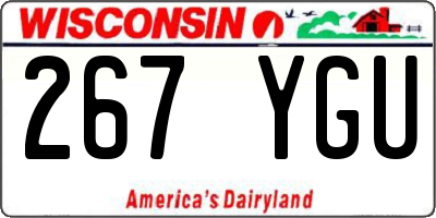 WI license plate 267YGU