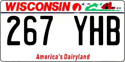 WI license plate 267YHB