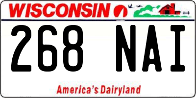 WI license plate 268NAI