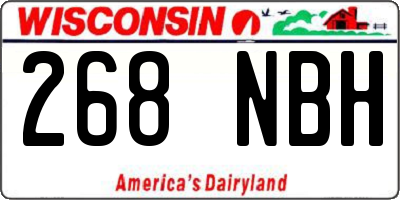 WI license plate 268NBH