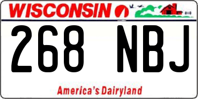 WI license plate 268NBJ