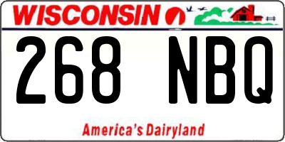 WI license plate 268NBQ