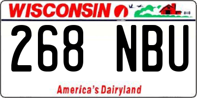 WI license plate 268NBU