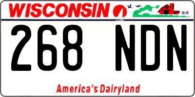 WI license plate 268NDN