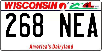 WI license plate 268NEA