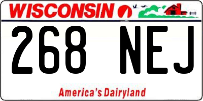WI license plate 268NEJ
