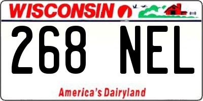 WI license plate 268NEL