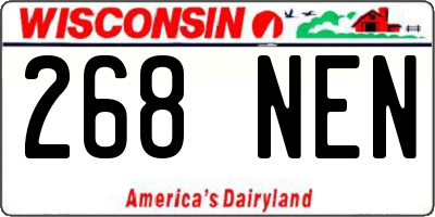 WI license plate 268NEN