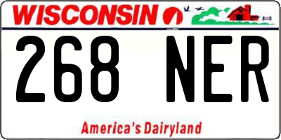 WI license plate 268NER