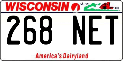 WI license plate 268NET