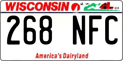 WI license plate 268NFC