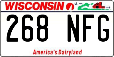 WI license plate 268NFG