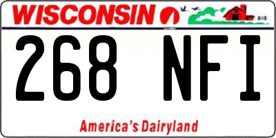 WI license plate 268NFI