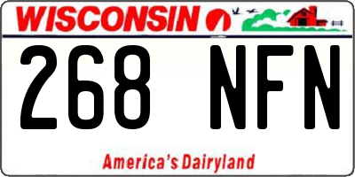 WI license plate 268NFN