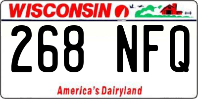 WI license plate 268NFQ
