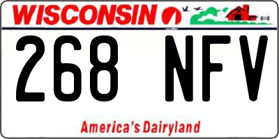 WI license plate 268NFV