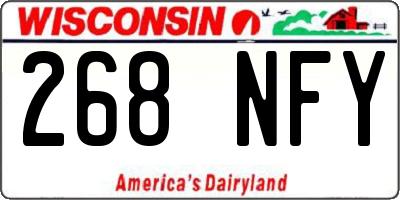WI license plate 268NFY